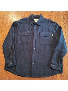 Kilimanjaro Expedition Outfitters Blue Cotton Button-Up Shirt With Pockets XL